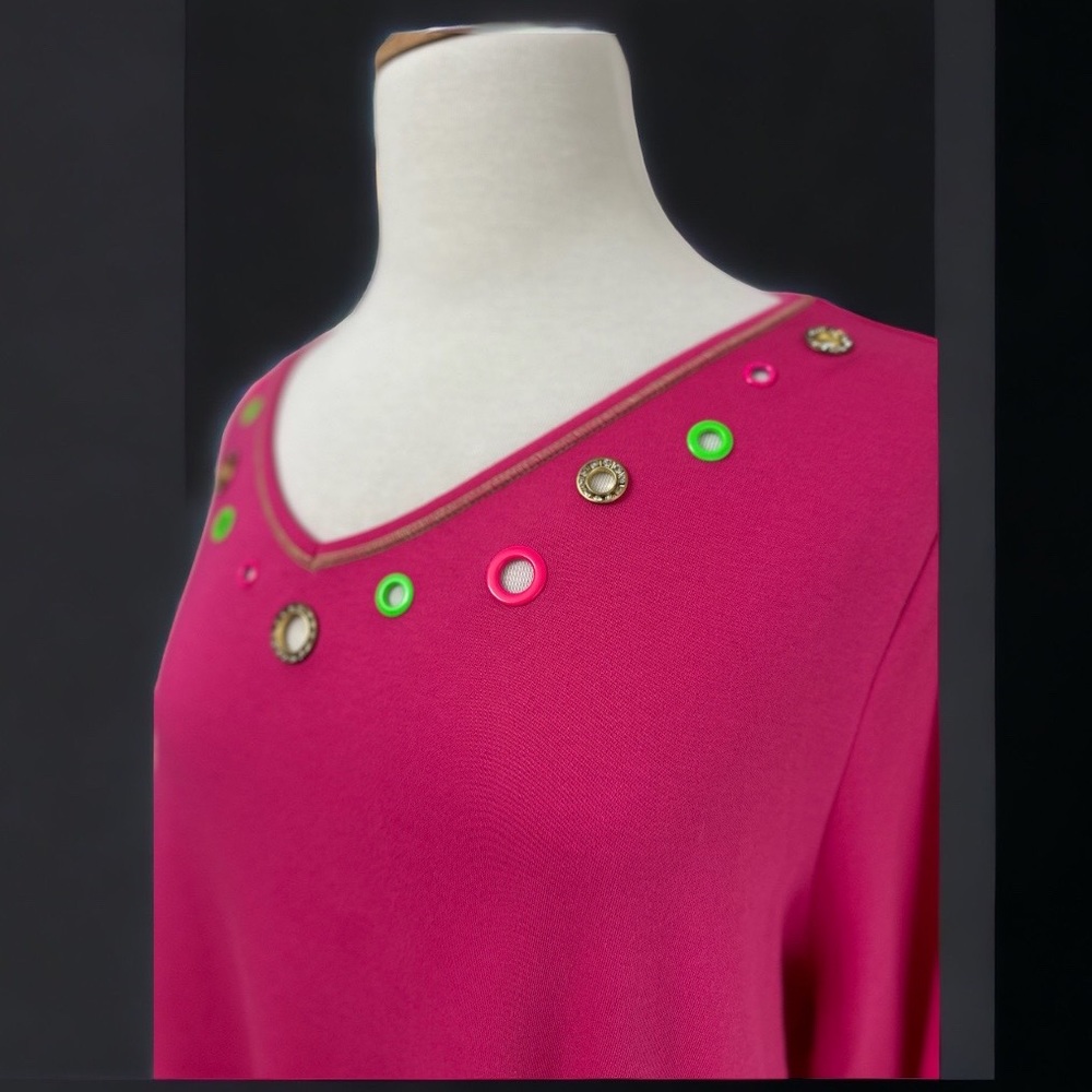 Quacker Factory Knit Colored Grommet And Sparkle … - image 1